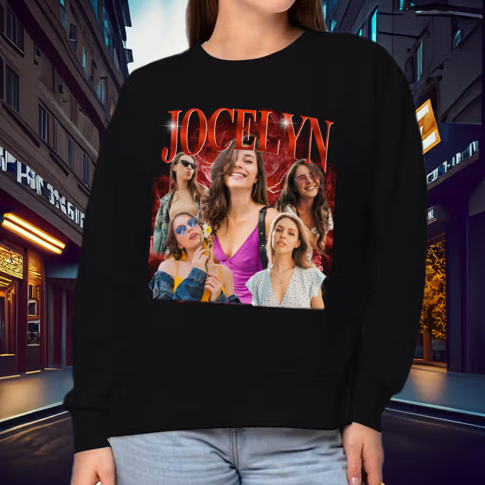 Henkilökohtainen 5 Kuvia Vintage Bootleg Rap T-paita Sweatshirt nimi Ystävyys syntymäpäivälahja naisille