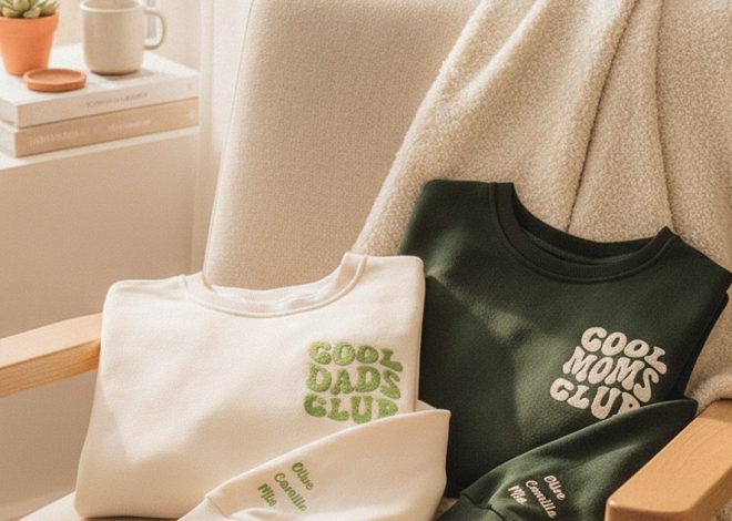 Rakkaimmat nimet sydämen päällä – Kirjailtu Cool Moms & Dads -puuvillapaita vanhemmille